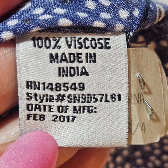 Steve’s Jeans Women’s Navy/White Top L Minimalist Chic Monochrome Patterncore - Picture 7 of 13